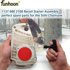 1137 080 2108 Recoil Starter Assembly for Stihl MS191T MS192T MS192TC MS193T Chainsaws Replaces 1137 080 2100