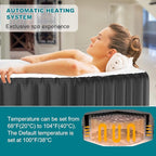 75" X 75" X 25" Hottub, 4-6 Person Inflatable Hot Tub, Portable Blow Up Hot Tub Octagonal Portable Outdoor Spa with 130 Bubble Jets and Heater Pump, Filter