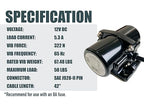 VIB50 12VDC Vibrator Vibration Motor for Salt Sand Spreader and Concrete Mixer 65Hz 50LBS