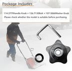 Fit for Toro Snow Blower Handle Knob and Lock Bolt Screw Kit for 21" Fold Snow Blowers/Lawn Mowers Replace 114-3779 & Handle Knob 136-7130 Bolt & 107-3844 Washer