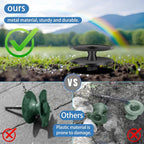 4PCS Garden Hose Guide Spike, Metal Hose Guides for Garden Heavy Duty, Cast Iron Garden Hose Guides for Outside, Rustproof Coated Hose Guide Stakes for Lawn & Yard, Plant & Flower Bed Protection