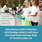 Biodegradable Trash Bags 8 Gallon, 100 Count Small Compost Bags, Compostable Strong Bathroom Garbage Bags with Tear & Leak Resistant, Recycling Eco-Friendly Trash Can Plastic Liner