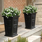 RECUTMS 12 Bundles Artificial Outdoor Plants, Artificial Greenery for Flower Arrangements Shrubs UV Resistant Faux Plastic Plants Spring Decorations for Home Front Porch Decor(White)