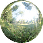 Gazing Balls for Garden, Home Outdoor Hollow Sphere Stainless Steel Gazing Globe Mirror Ball (6 Inch)