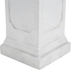 Decorative Roman Column Pedestal Column Plant Stand, Vintage European Style Classical Garden Pillar, Indoor Outdoor Decor, Pedestal Columns Plants Standing for Entryway Garden Yard Home (Antique White/19.25''H)