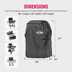 Grill Cover by Grillman, Black, 30 Inch, BBQ Outdoor Grill Covers, Charcoal & Gas Grills, Waterproof, Rip-Proof, Weather-Resistant, Anti-UV, Barbecue Cover for Weber, Genesis, Charbroil, Nexgrill, etc