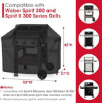Unicook 53 Inch Grill Cover for Weber Spirit II 300 and Spirit 300 Series, Heavy Duty Waterproof Outdoor BBQ Cover, Fade Resistant Weatherproof Gas Grill Protector, Compared to Weber 7139