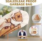 VOK 8 Gallon Trash Bags with Capybara Printed, Drawstring Medium Garbage Bags, Tear-Resistant & Leak-Proof Kitchen/Office Trash Can Liners, Trash Bags 8 Gallon with Secure Tie, 100 Counts