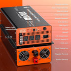 2000 Watt Sump Pump Battery Backup System, Pure Sine Wave Output, Professional Backup System in The Event of a Power Outage, Remote Controller with LCD Screen, Automatic Grid and Battery Switchover