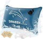 Pool Pillow 6.6 ft. x 13 ft. Double Sealed Pool Pillows for Above Ground Pools Cover Winterizing, Heavy Duty Pool Pillows Float, Extra Durable 0.4 mm PVC Winter Pool Air Pillow with 6 18-Foot Ropes