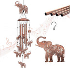 Elephant Wind Chimes Outdoor Elephant Gifts for Women/Men/Mom/Grandma/Wife Birthday Gifts Memorial Gift Metal WindChimes for Outside/Indoors, Home, Lawn, Porch, Patio, Garden Decor, Yard Decorations