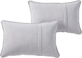 Greendale Home Fashions Sunbrella 21" x 14" Rectangle Outdoor Throw Pillow with Removable Cover (Set of 2), Canvas Granite 2 Count
