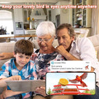 2.5K Smart Bird Feeder with Camera, 5GHz &2.4GHz Birds Watching Camera with AI Identify Bird Species, Outdoor Birds Feeder House with Solar Panel for BirdLovers (Red)