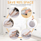 Smartmak Portable Steam Sauna Tent, Full Body Personal Home Spa, Lightweight Foldable Steam Room for Detox Therapy, Steamer NOT Included (L 31.5” * W 31.5” * H 55.2” Champagne)