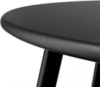 Patio Side Table Waterproof Round Metal Steel Weather Resistant Portable Outdoor and Indoor End Table for Garden Balcony Yard, Black