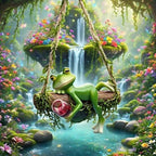 Garden Swing Frog, Suitable for Decorating Balconies, Gardens, and Flower pots. Seasonal Decorations and Unique Designs Make it Perfect