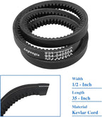 954-04050A Snow Thrower Auger Belt for MTD, Cub Cadet, Craftsman, Troy-Bilt 754-04050, 754-04050A, 954-04050, Replaces 954-04050A Belt (1/2'' x 35'' V-Belt, Kevlar Cord)