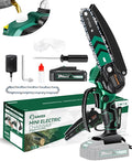 Saker Mini Chainsaw with Auto Oiler|6 Inch Chainsaws[2025 Upgraded]|Mini Cordless Electric Chain Saw|Small Handheld Portable Chainsaw Battery Powered for Tree Trimmer and Garden 1 Battery+2 Chains