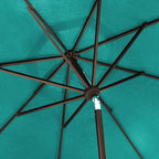 EliteShade USA 10-Year-Non-Fading 10Ft Market Umbrella Patio Umbrella Outdoor Table Umbrella with Ventilation, Teal