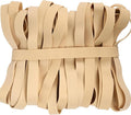 Rubber Bands Size#107 Heavy Duty Big Wide rubber band 30PCS Elastic Bands for Office Supply Trash Can File Folders Litter Box Rubber Bands (Light brown)