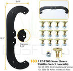 117-7700 Snow Blower Paddles with 117-7717 Scraper Blade Replaces Toro 117-7700 for Toro Power Clear 180 418ZE 418ZR 518ZE 518ZR 38282 38472 38473 38273 38283, 18" Power Clear Snowthrower