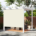 SUNNY GUARD Shade Cloth Custom Size 19x21 FT Sun Shade Screen Fabric Shade Cover Tarp with Grommets for Pergola Backyard Garden, Butter Cream(We Customized)