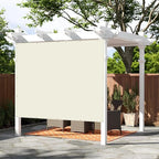 SUNNY GUARD Shade Cloth Custom Size 8x19 FT Sun Shade Screen Fabric Shade Cover Tarp with Grommets for Pergola Backyard Garden, Butter Cream(We Customized)