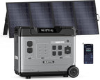 OUKITEL P5000 Pro 3600W Solar Generator with 400W Panel, 5120Wh Solar power station with 5 AC Outlets (6000W Peak), 1800W Fast Charging, Emergency Battery Backup for Home, RVs