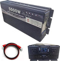 5000W Power Inverter 12V DC to 110V AC Converter with LED Display Dual AC Outlets Dual Fans Radiating for RV, Camp, Boat and Home Emergency Portable Pure Sine Wave Inverter (Smart Screen, 5000W 12V)