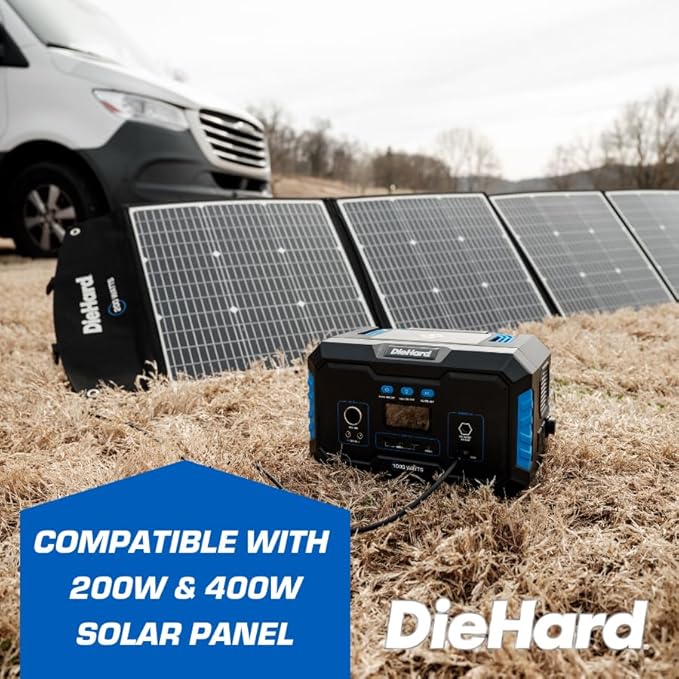 DieHard Portable Power Station 1000-Watt (2000-Watt Peak) - Quiet, Lightweight Solution for Home Backup, Weather Emergencies, Outdoor Recreation, Jobsite