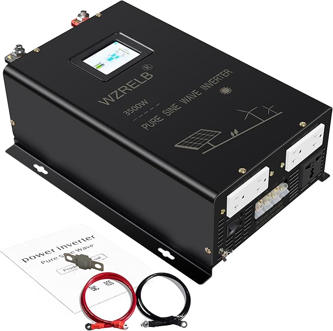 Split Phase Power Inverter 3500W 36V Pure Sine Wave Inverter,Peak 7KW, 36VDC to 120V/240VAC,High Efficiency up to 91.6%,LCD Display, high Frequency Inverter for Off Grid System