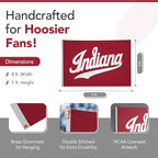 Indiana Hoosiers 5' x 8' College Sports Printed Flag - NCAA Licensed - Nylon - School Banner (White, Red)