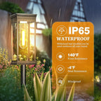 8 Pack Solar Pathway Lights Outdoor, IP65 Waterproof Solar Lights Outdoor ，Auto On/Off Walkway Landscape Lighting, Warm White LED for Garden, Yard, Driveway, Patio Landscape Decor