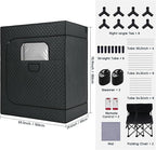 Albott 2 Person Steam Sauna for Home, Portable Sauna Tent with 3L 1500W Steamer, Extra Large Size 4.9’ x 3.3’ x 5.9’ Full Body Home Spa, Remote Control, Folding Chair, Grey