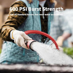 Garden Hose 10 ft x 5/8” Hot Water Hose,-50°F to 190°F, Burst 600Psi Flexible & Lightweight Upgraded Rubber Hoses,3/4” Solid Fittings for All-weather Outdoor Lawn & Garden