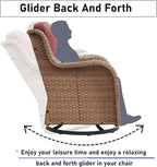 Swivel Rocker Patio Chairs：Patio Swivel Rocker Chairs Set of 2, Outdoor Swivel Rocker Patio Chairs