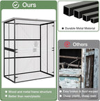Outdoor Storage Shed with Floor, Waterproof Storage Cabinet with Metal Frame, Adjustable Shelves, Garden Shed for Backyard Garden Patio Lawn - White
