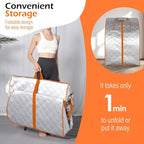 ZONEMEL Infrared Sauna, 1 Person Full Body Sauna, 3 Far Infrared Heating Panels, Remote Control, Built-in Foot Pad, Hand Pocket, Portable Folding Chair (L 27.6’’ x W 31.5’’ x H 37.8’’, Silver Orange)