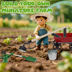 1:12 Miniature Gardening Tools Fairy Garden Farming Tools Mini Shovels Electric Saw Rake Pitchfork Model Mini Spring Garden Set for Mini House Decoration Accessories