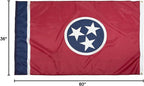 FlagSource Tennessee Nylon State Flag, Made in the USA, 3x5'