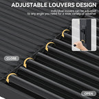 Aoxun Louvered Pergola 10' x 10' 96S Outdoor Metal Pergola with Adjustable Top for Decks, Gardens and Backyards, Easy Assembly via Structural Patent, Gray