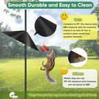 24-inch Large Squirrel Proof Bird Feeders for Outside Hanging,Outdoor Squirrel Baffles for Bird Feeders Pole, Bird House Guard for Outdoor Shepherd’s Hook, Black Color