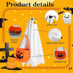 Porch Goose Outfits for 23" Plastic Porch Goose Halloween Pumpkin Outfit Goose Clothes for Cement Goose for Indoor Outdoor Garden Yard Lawn Patio Art Decor(YL)