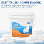 Chlorine Tablets 3 inch 5 Pounds, TABIT Swimming Pool Long Lasting Chlorinating Tablets, Slow Dissolving, Tri-Chlor for Swim Pool, Hot Tubs, Spa