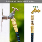BoArt (4 Sets Garden Hose Quick Connector Set, Solid Brass 3/4 Inch Water Fitings Thread Easy Connect No-Leak Male Female