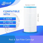 YZ685E. Swimming Pool Replacement Filter Replaces for Unicel C-8409 90Sq.ft FC-1292 PA90 Hayward CX900RE Darlly 80951 2Pack