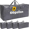 4 Pcs Large Moving Bags with Zipper and Handles Foldable Storage Duffle Bags Heavy Duty Extra Large Totes for College Dorm Travel Clothes Blankets Bedding Moving(66 Gallon,Gray)