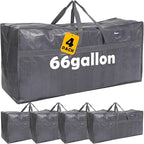 4 Pcs Large Moving Bags with Zipper and Handles Foldable Storage Duffle Bags Heavy Duty Extra Large Totes for College Dorm Travel Clothes Blankets Bedding Moving(66 Gallon,Gray)