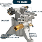 Hourleey 7/8" Shaft Vertical Pressure Washer Pump, 3400PSI 2.5GPM, Replacement Pump for Power Washer Kit, Compatible with Honda, Simpson, RYOBI, Briggs & Stratton, Subaru, Craftsman