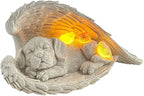 COWOS Dog Memorial Sculpture, Dog with Angel Wings Garden Statue, Pet Tribute for Indoor Decoration or Outdoor Backyard Garden, Home Decor for Pet Owners